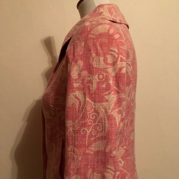 Elie Tahari Pink Printed Statement Jacket - Picture 11 of 15